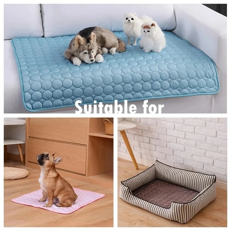Dog Cooling Mat – Summer Pet Ice Bed for Dogs & Cats