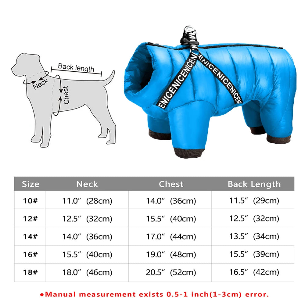 Winter Dog Clothes – Thick Warm Jacket & Jumpsuit