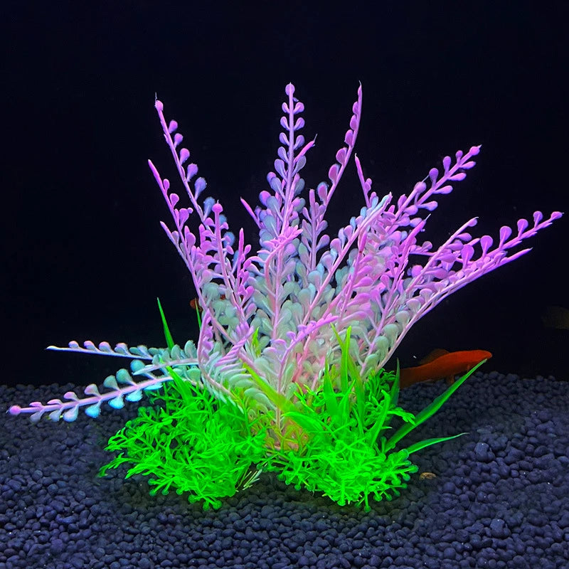 Artificial Aquarium Plant – 14cm Colorful Fish Tank Decoration