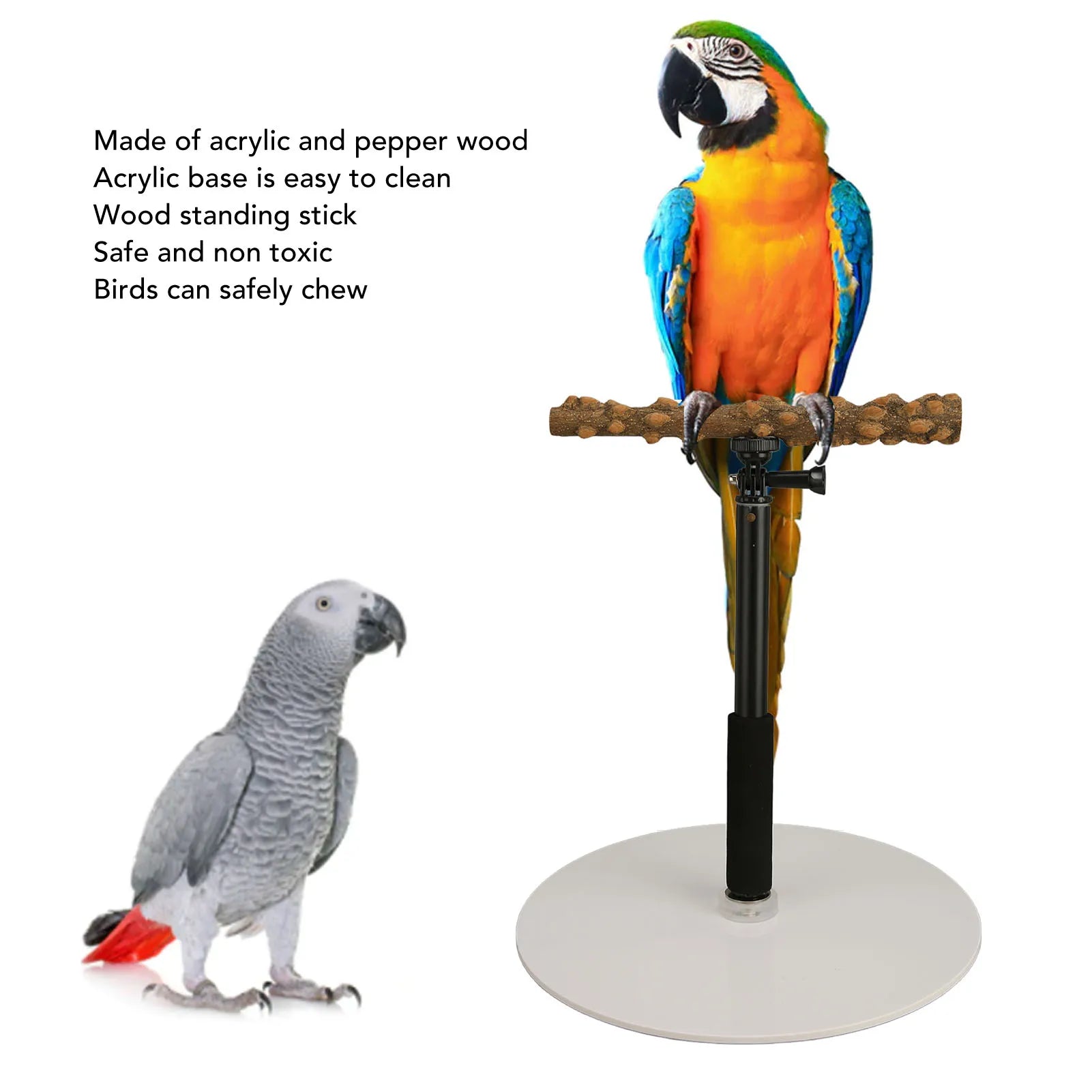 Adjustable Portable Parrot Play Stand