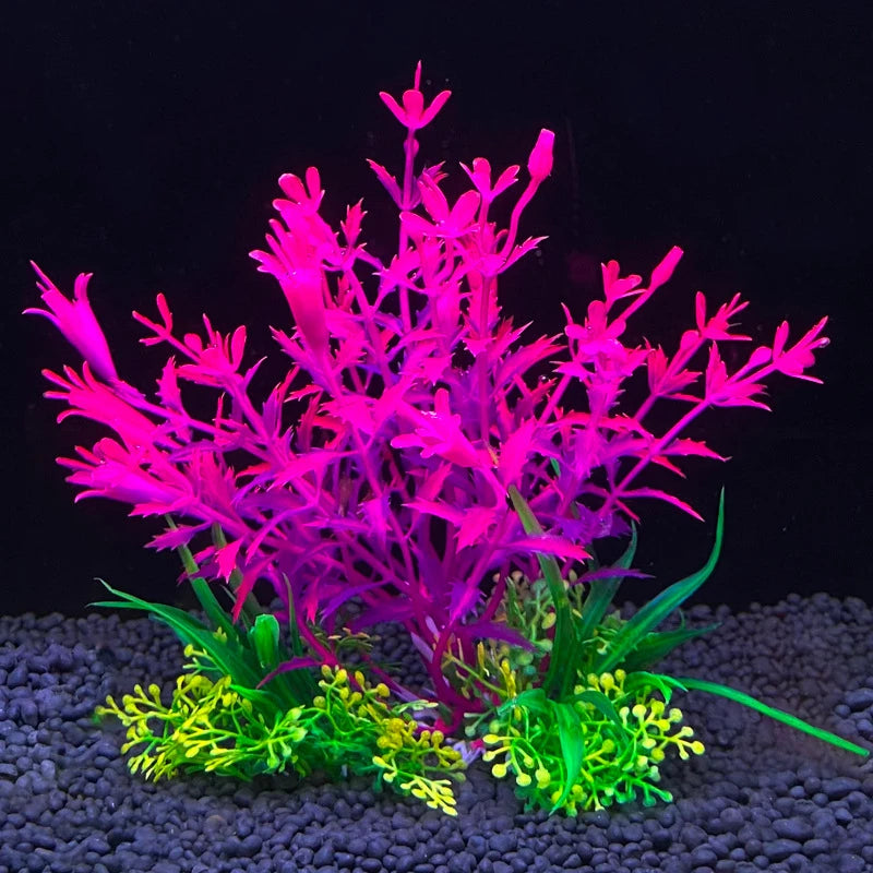 Artificial Aquarium Plant – 14cm Colorful Fish Tank Decoration