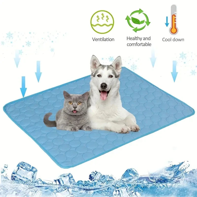 Dog Cooling Mat – Summer Pet Ice Bed for Dogs & Cats