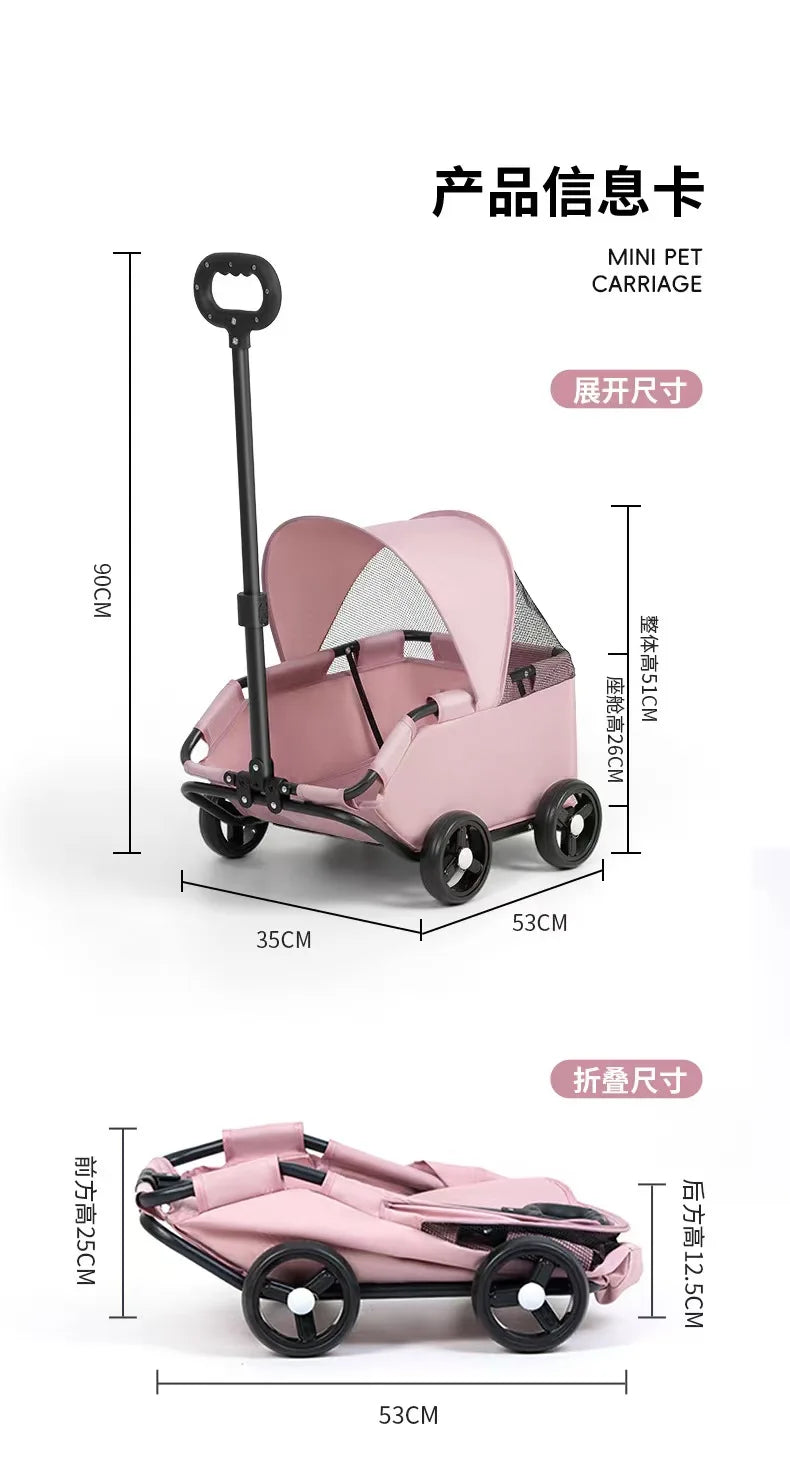 Trolley-Type Pet Dog Stroller
