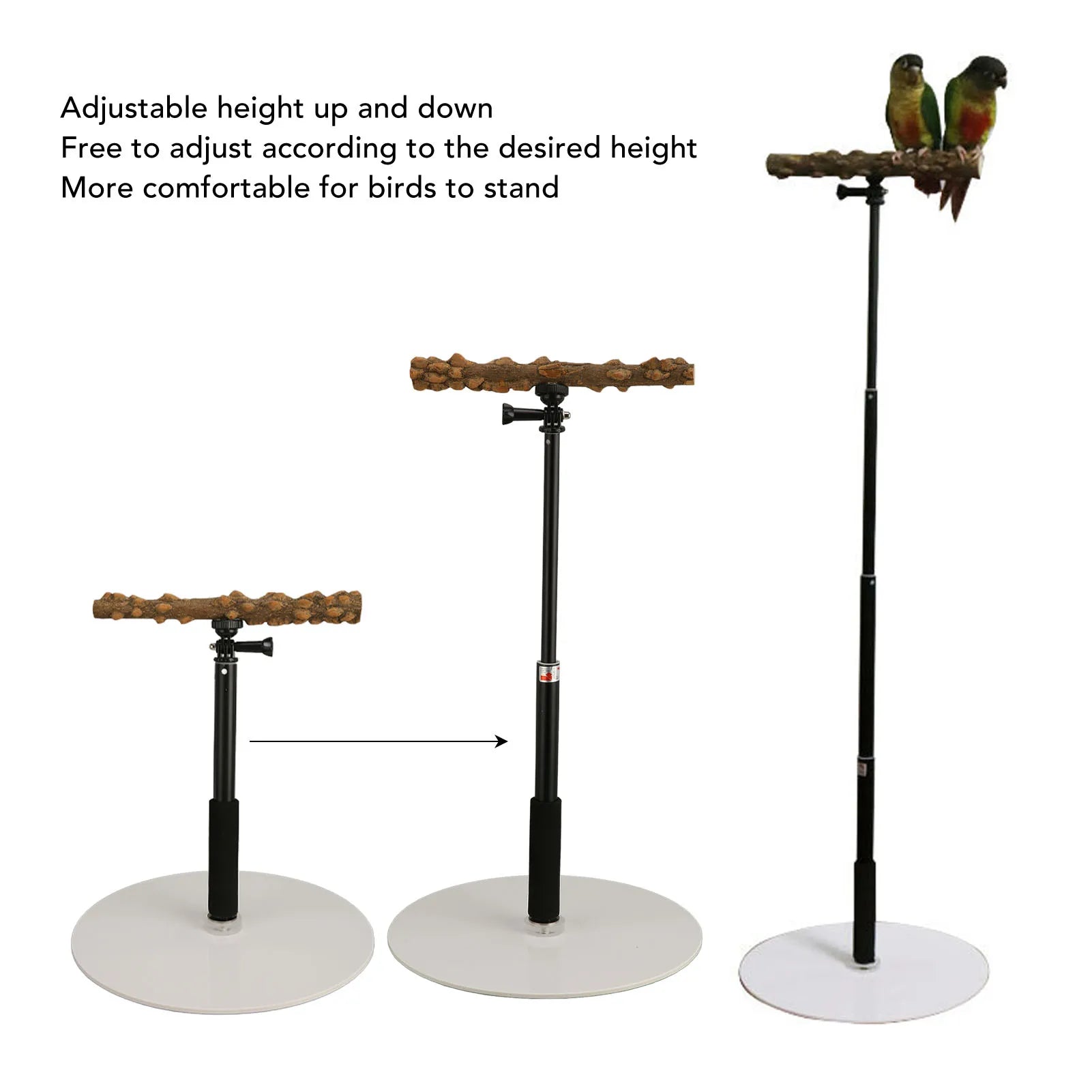 Adjustable Portable Parrot Play Stand