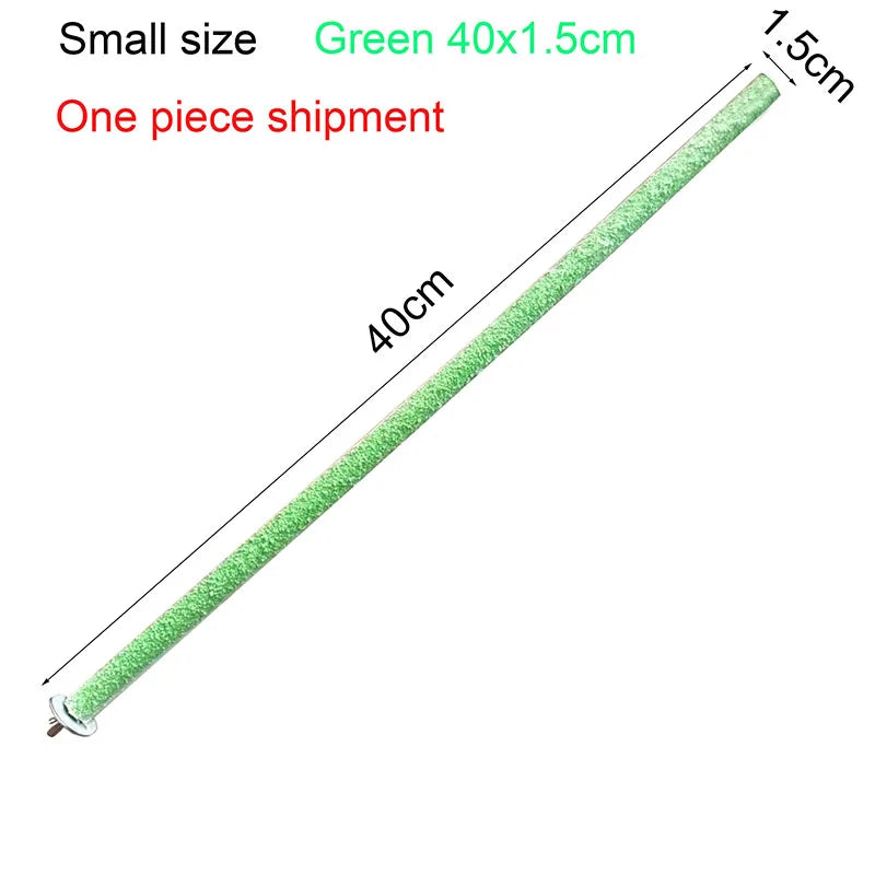 Wooden Bird Perch with Colored Quartz Sand