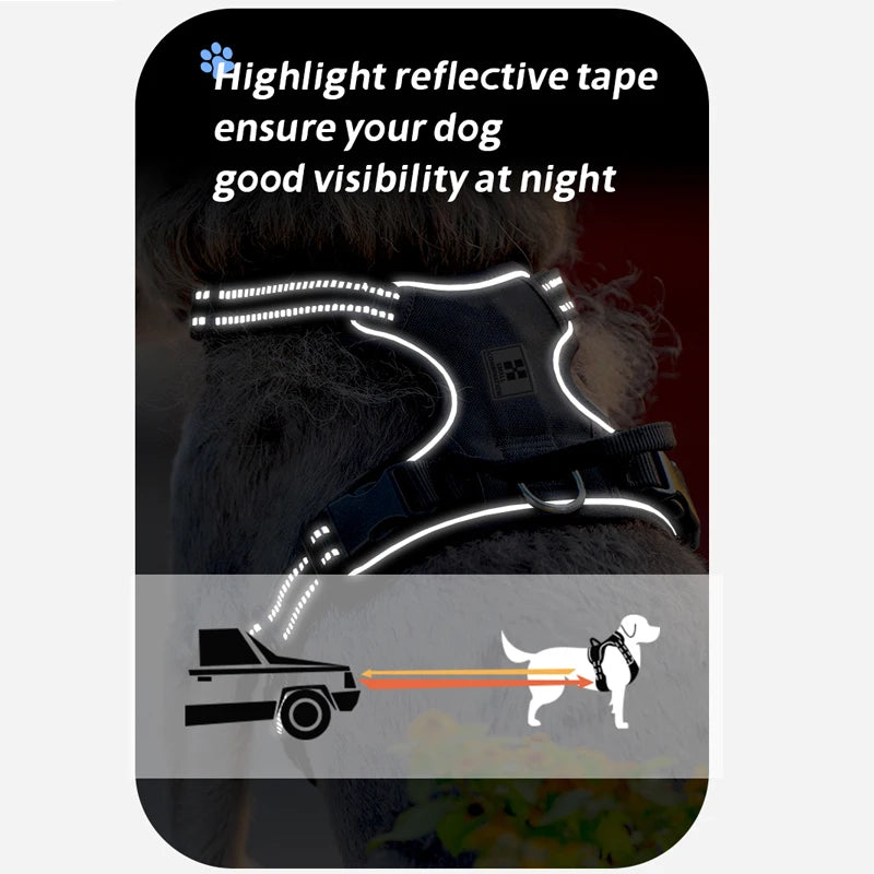 Personalized No-Pull Dog Harness – Reflective & Padded Vest