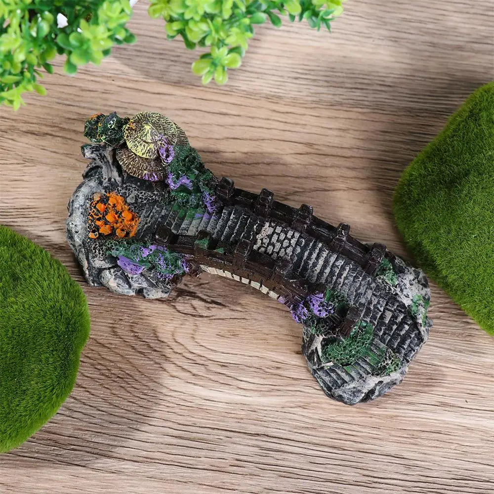 Resin Aquarium Bridge Decoration – Natural Look & Safe Design