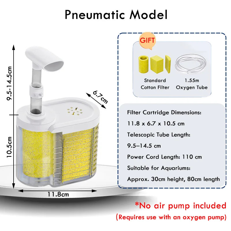 3-in-1 Hang-On Aquarium Filter